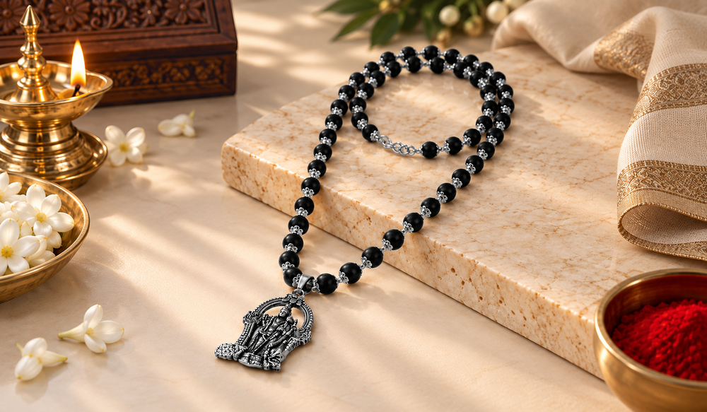 Divine Karungali Mala with Murugan Swami Locket