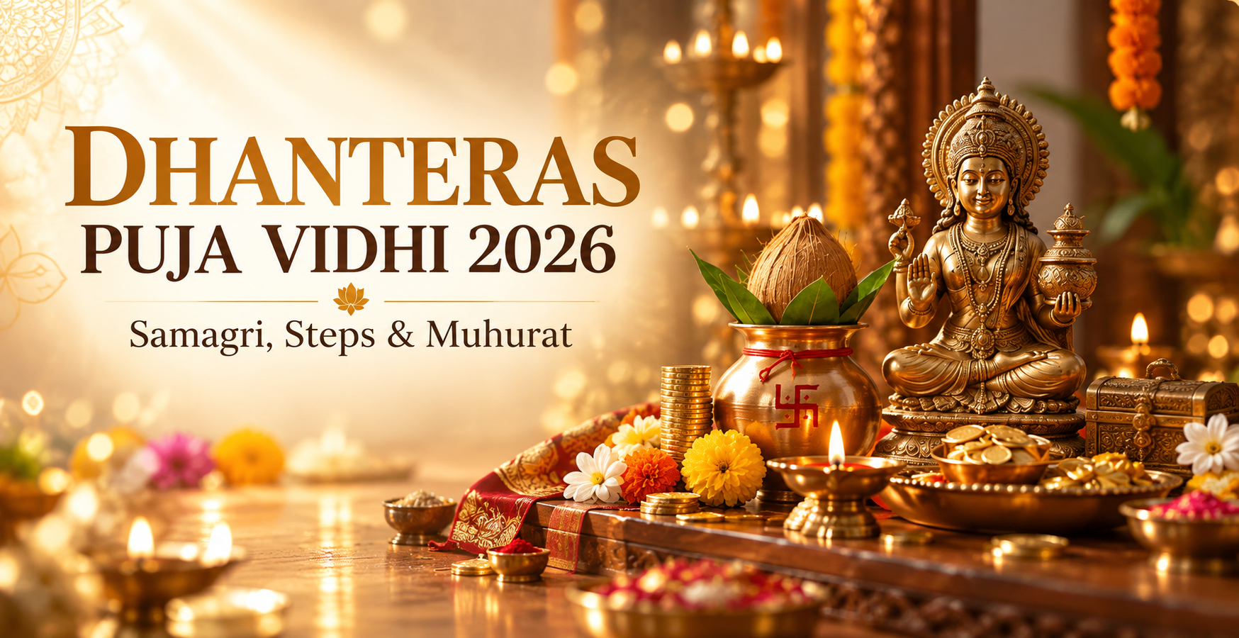 Dhanteras Puja Vidhi 2026: Samagri, Steps & Muhurat