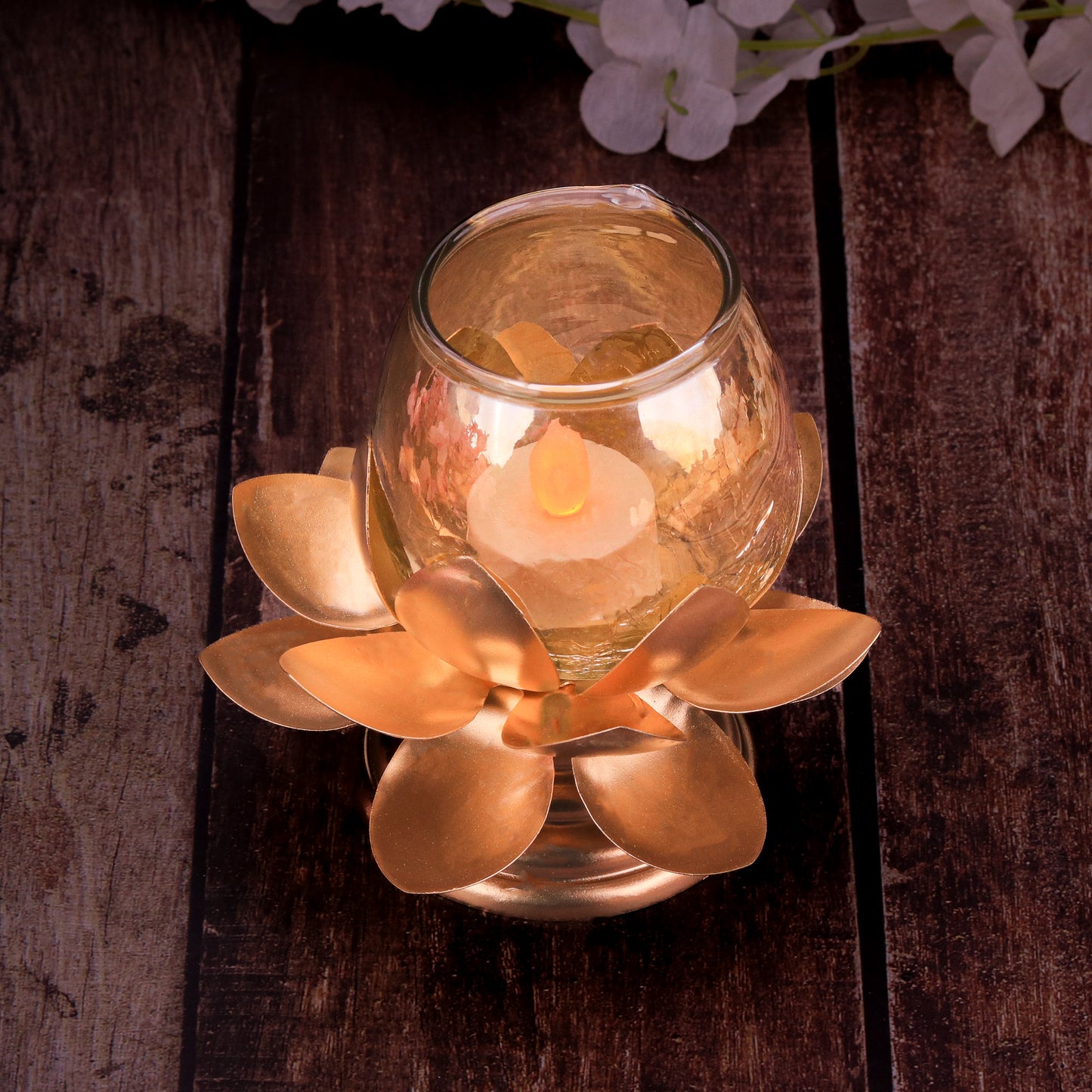 Flower Shaped Candle Holder