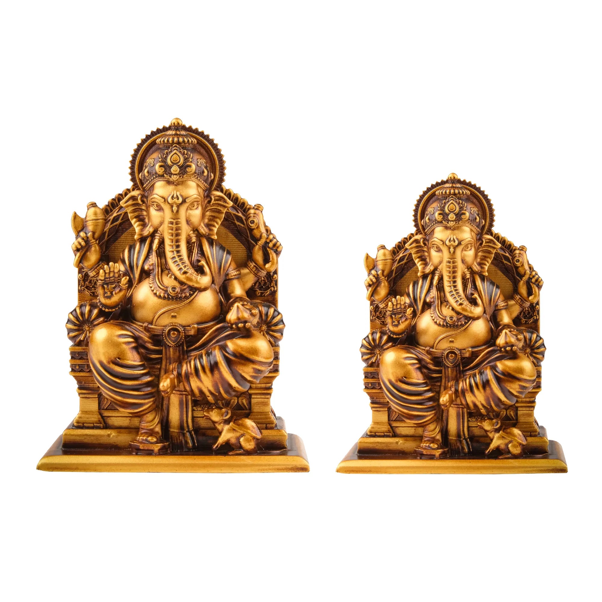 Lalitasana Ganesha Idol – Antique Finish Symbol of Divine Grace