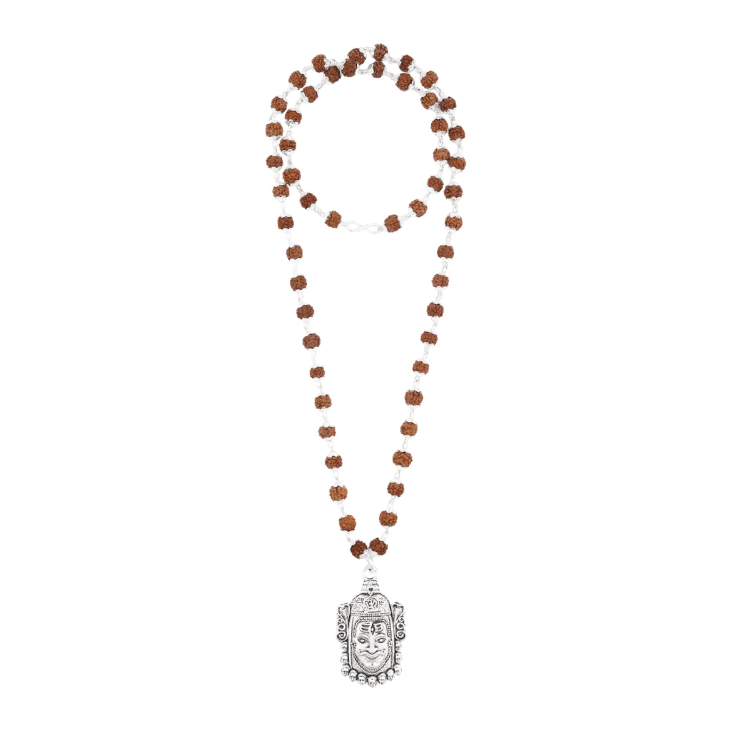 Mahakaal Shakti Rudraksha Cap Mala – Divine Protection Necklace