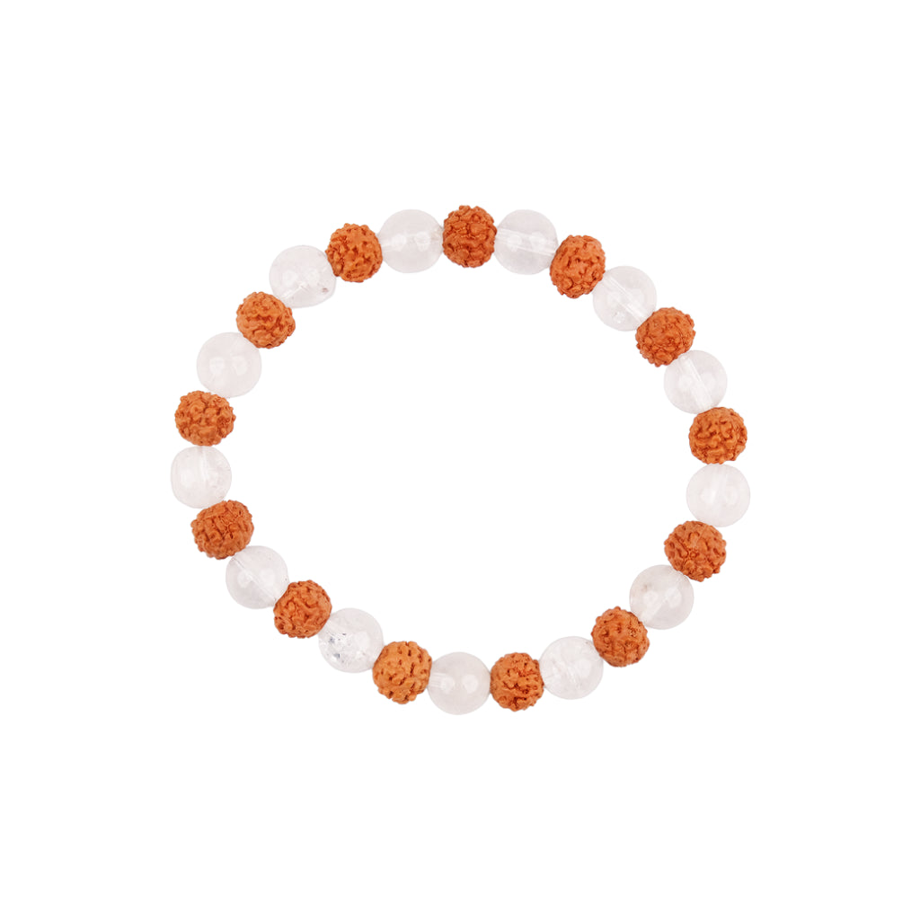 Rudraksha Sphatik Bracelet