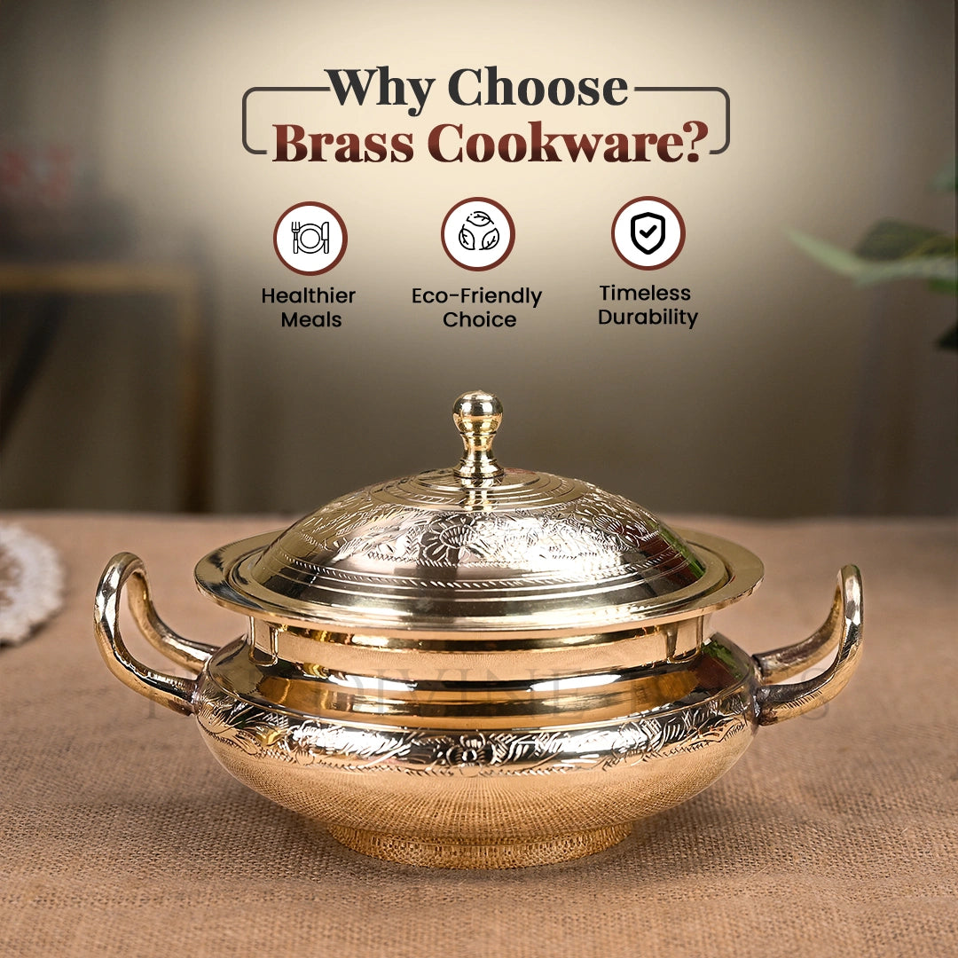 Handcrafted Brass Serving Pot