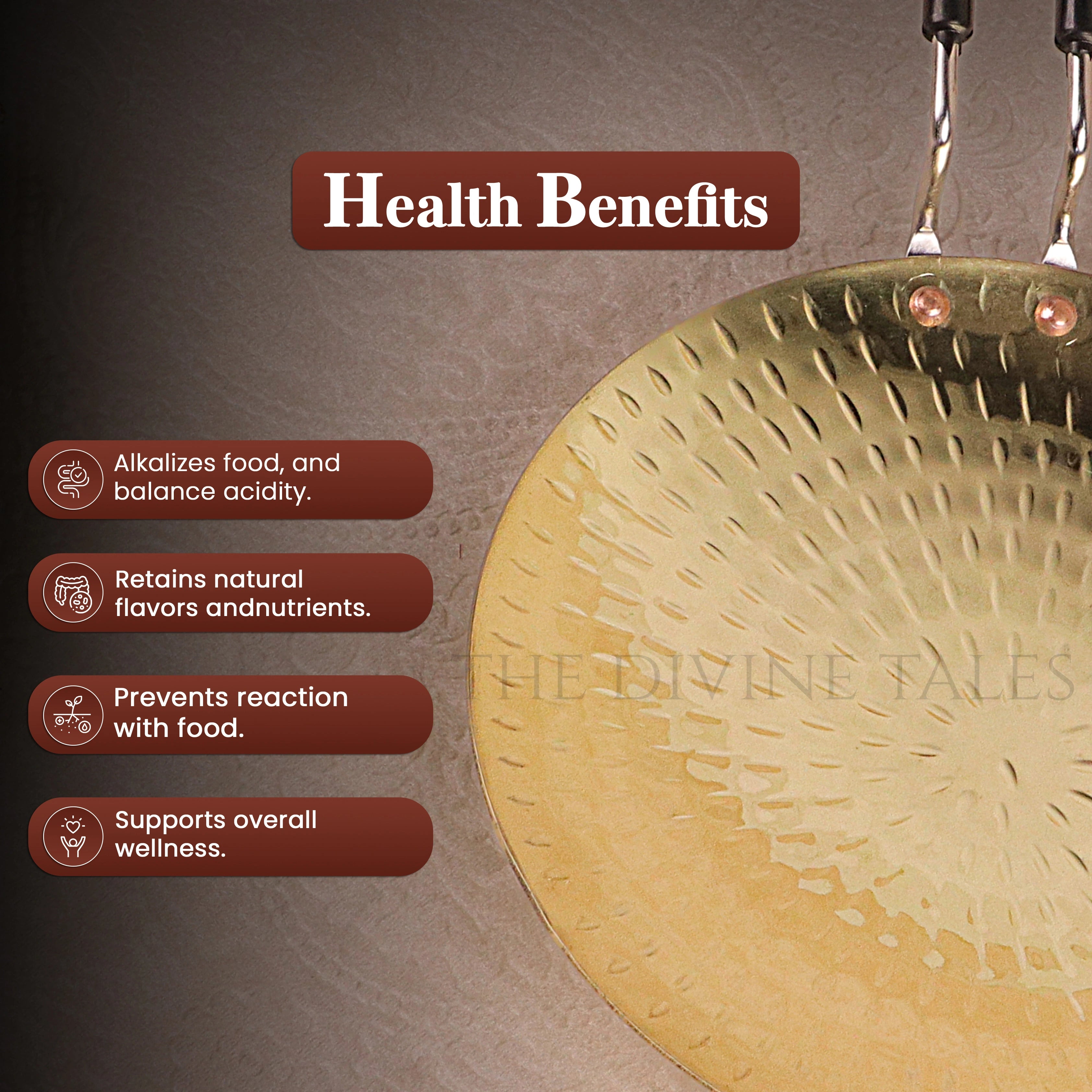 Hammered Brass Tawa for Roti