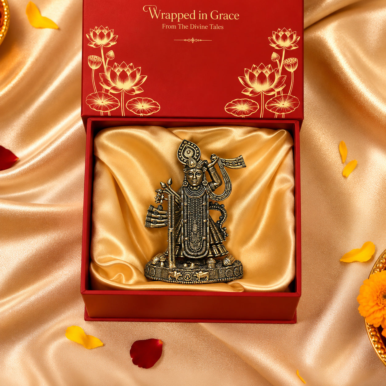 Brass Shrinathji Idol With Gift Box