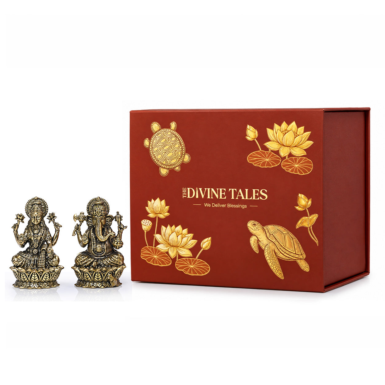 Laxmi Ganesh Brass Idol with Gift Box