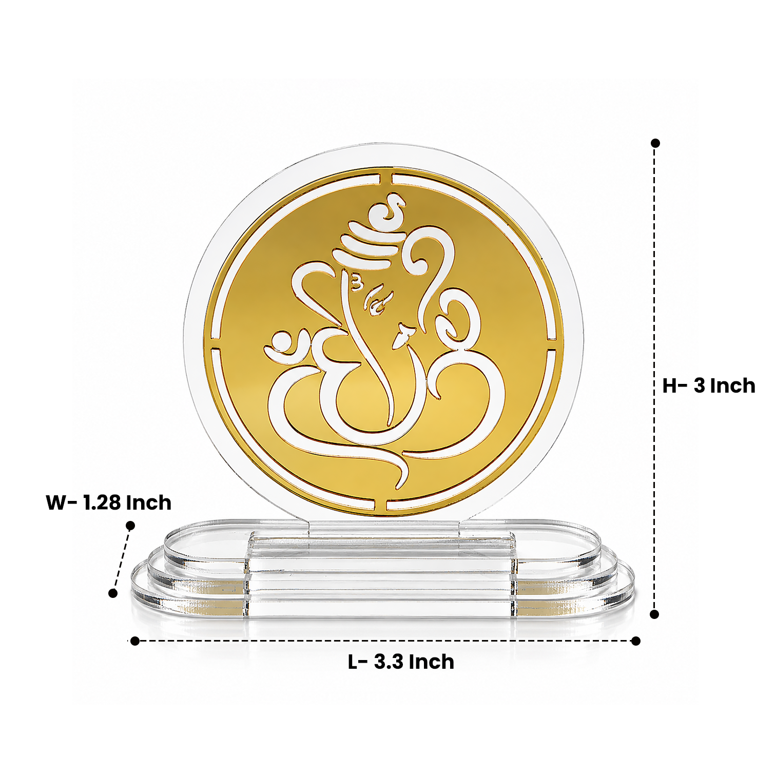 Ganesha Acrylic Car Dashboard