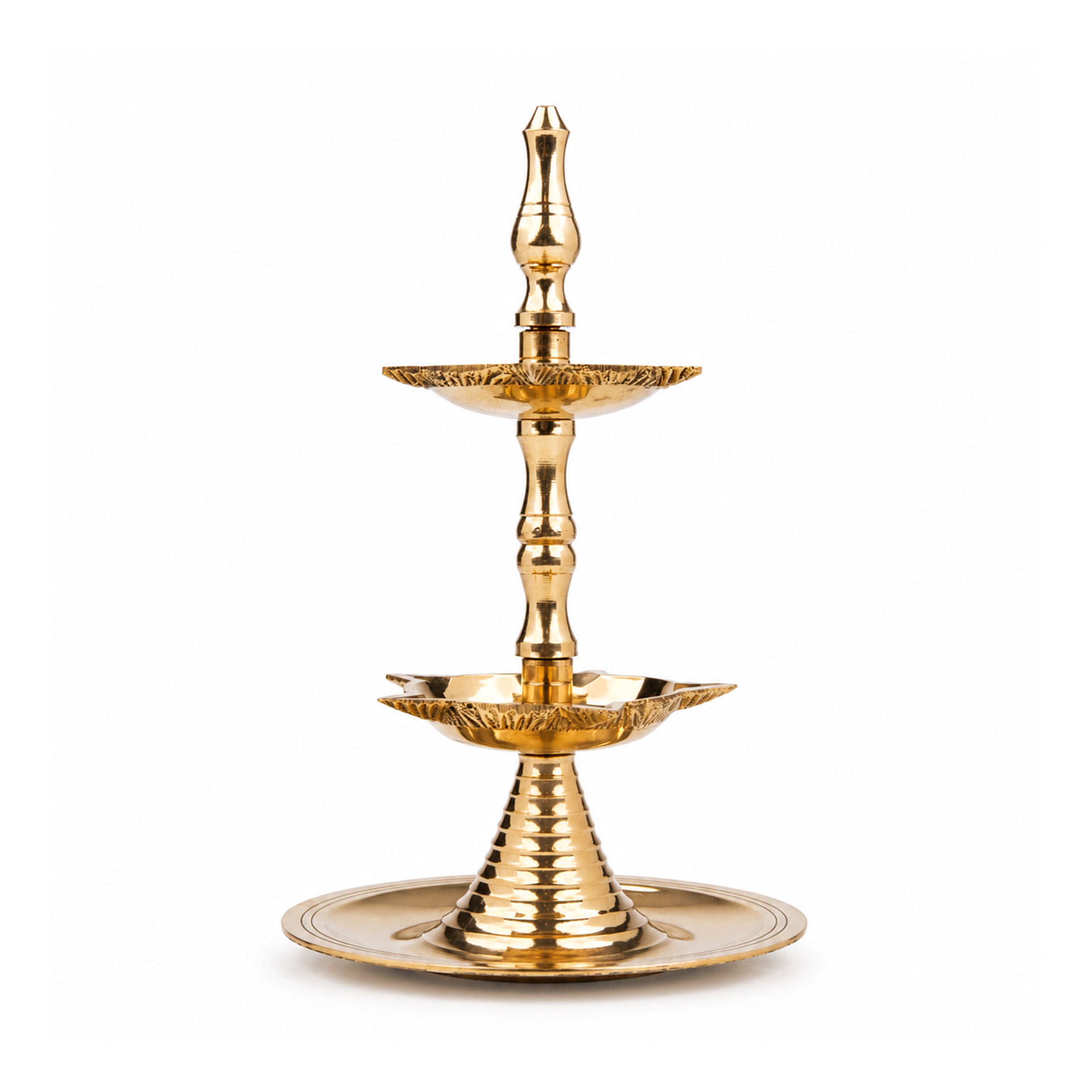 2 Layer Brass Kerala Oil Lamp