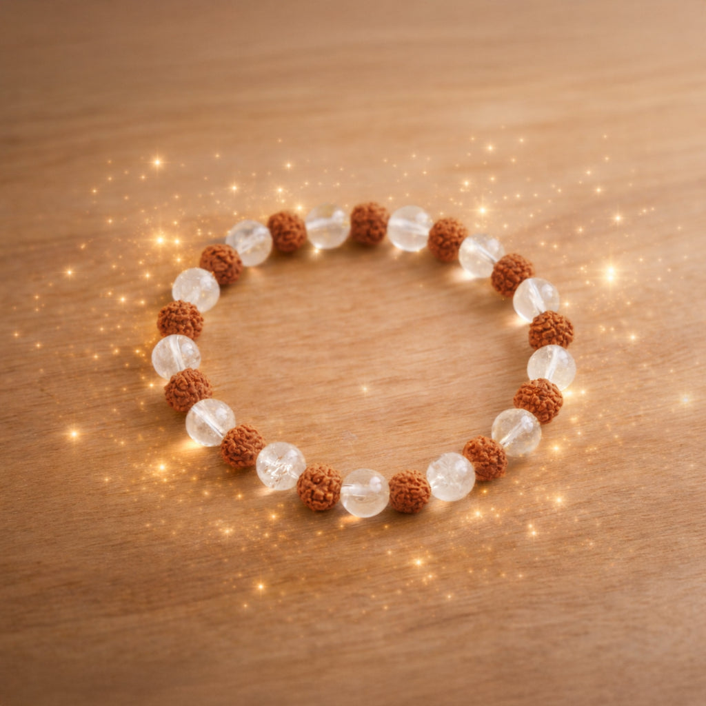 Rudraksha Sphatik Bracelet