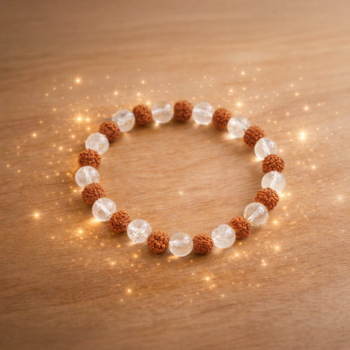 Rudraksha Sphatik Bracelet