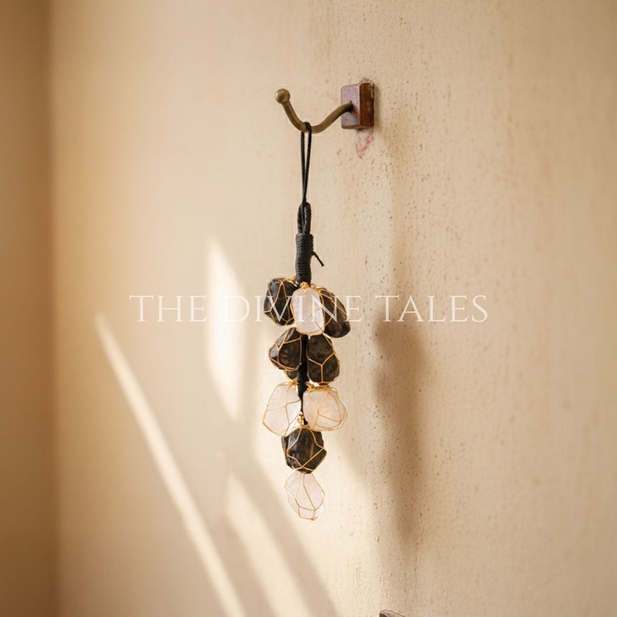 Black Tourmaline & Selenite Hanging Charm