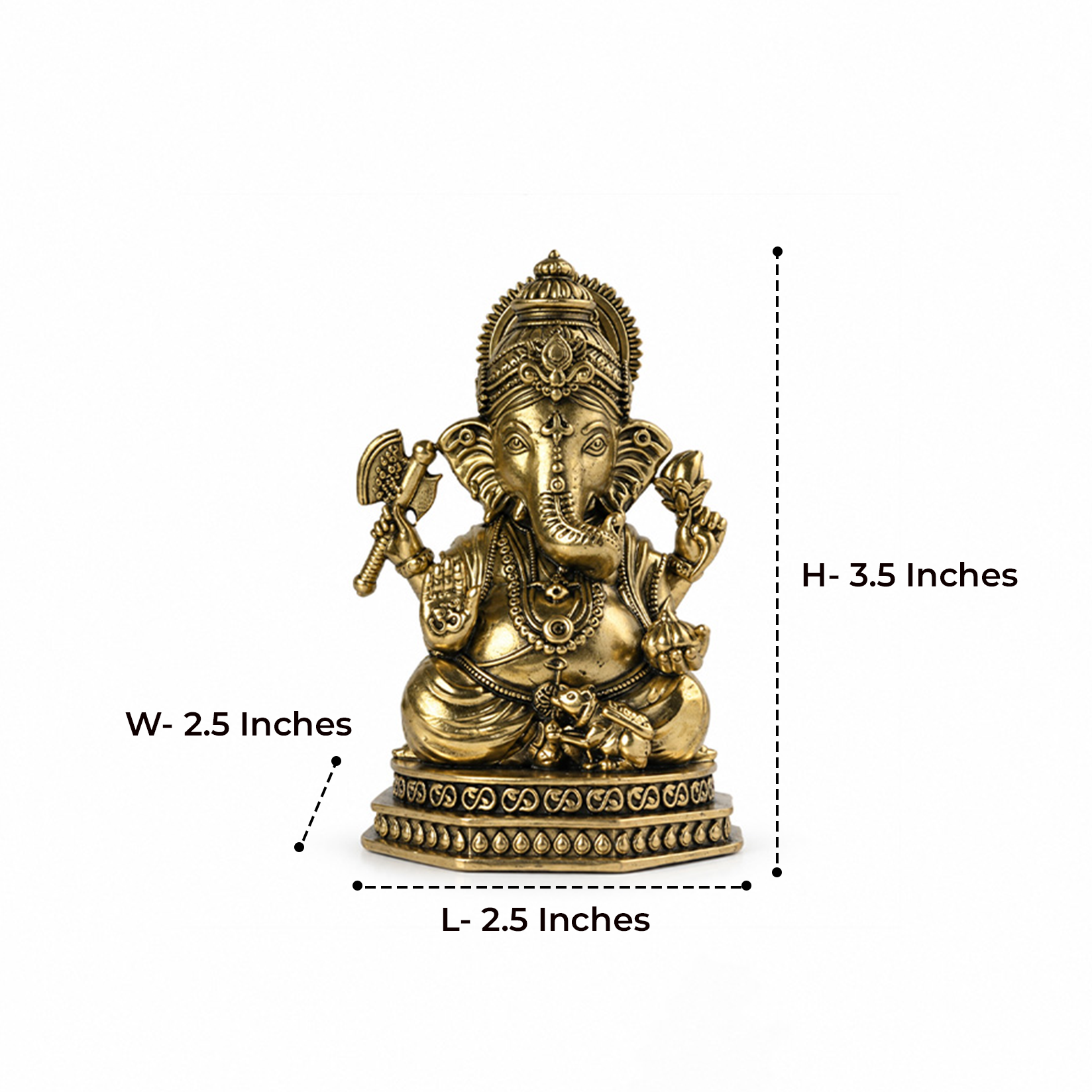 Brass Ganpati Bappa Idol
