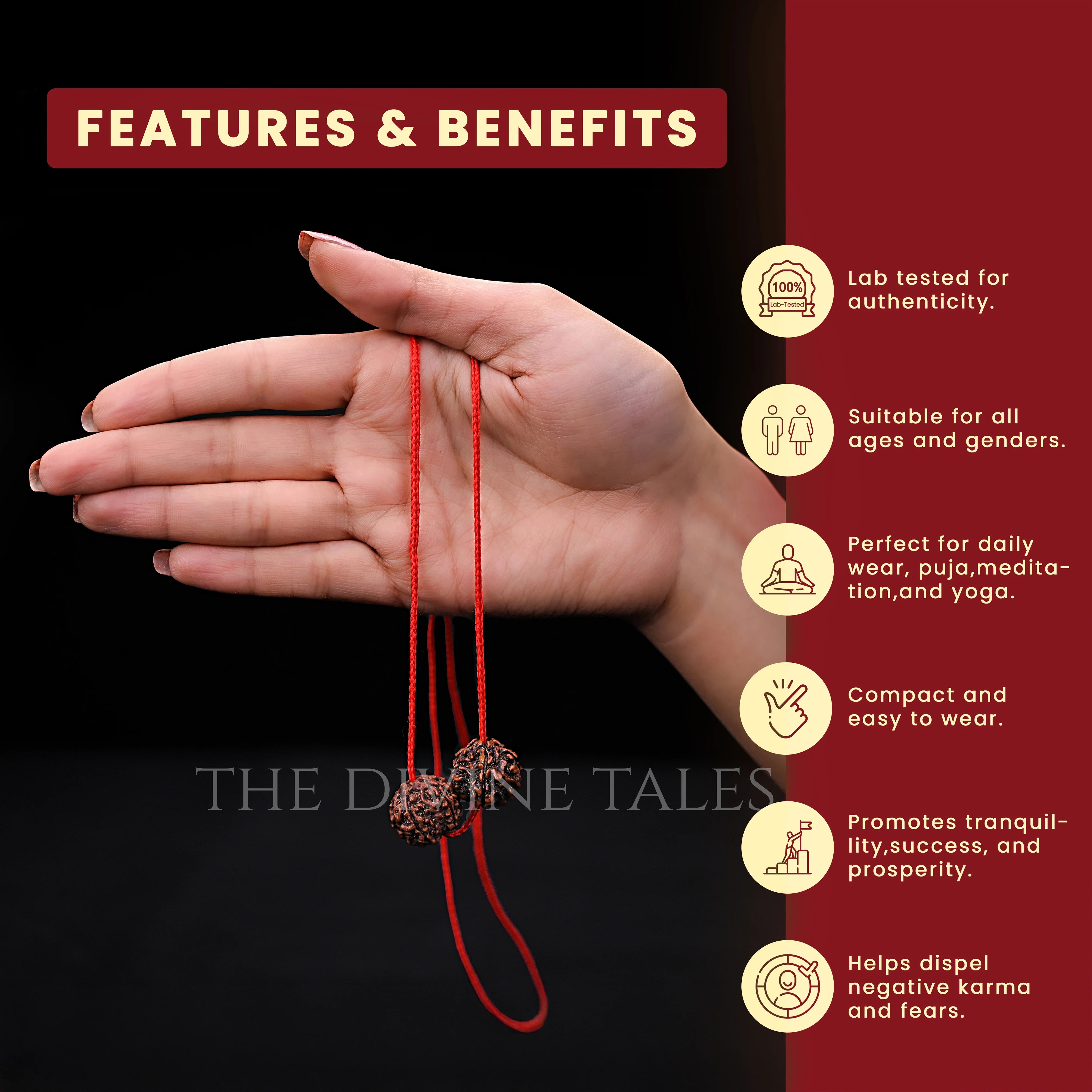 5 Mukhi Rudraksh Dhaga With Lab Certificate