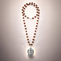 Mahakaal Shakti Rudraksha Cap Mala – Divine Protection Necklace