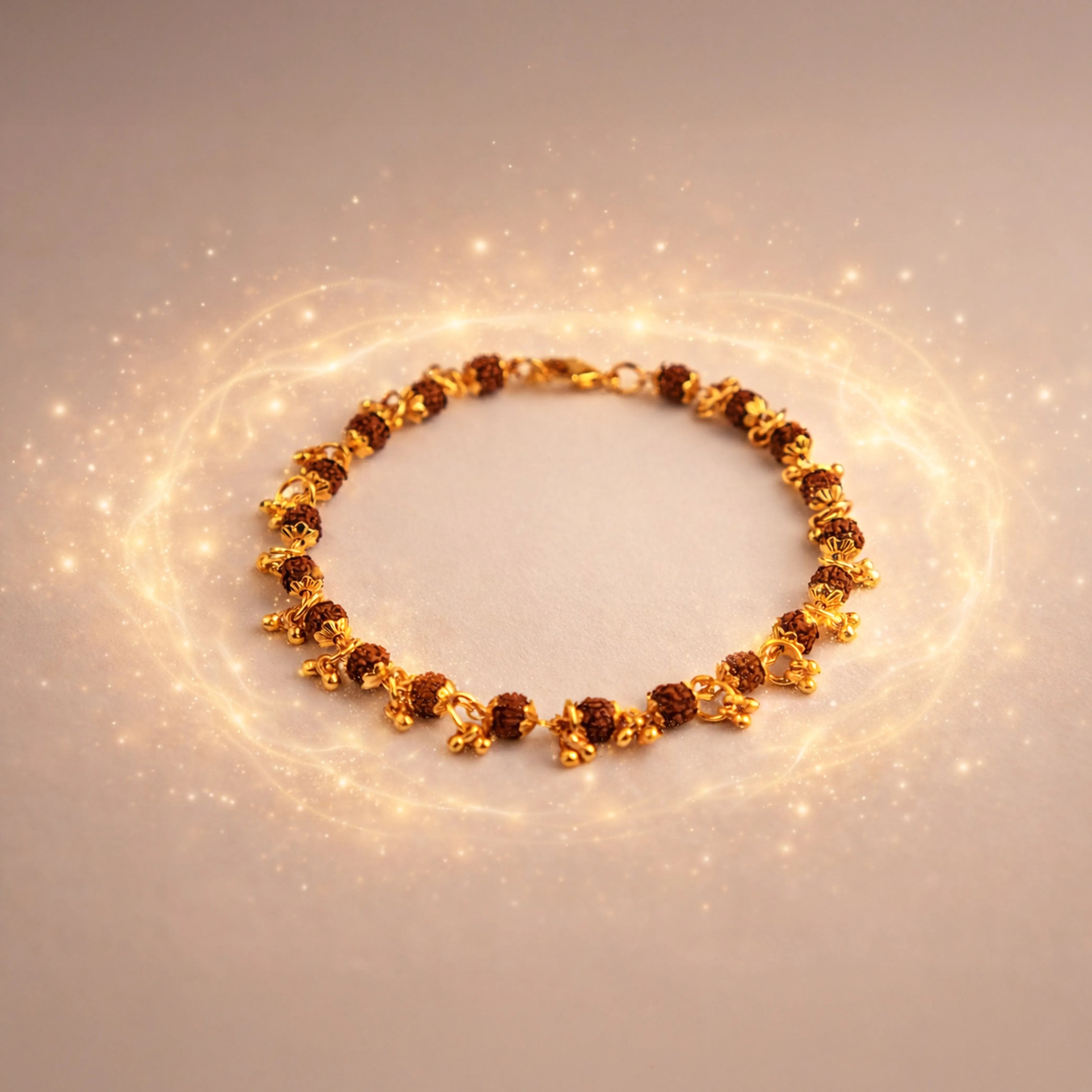 Divine Raksha Rudraksha Charm Bracelet