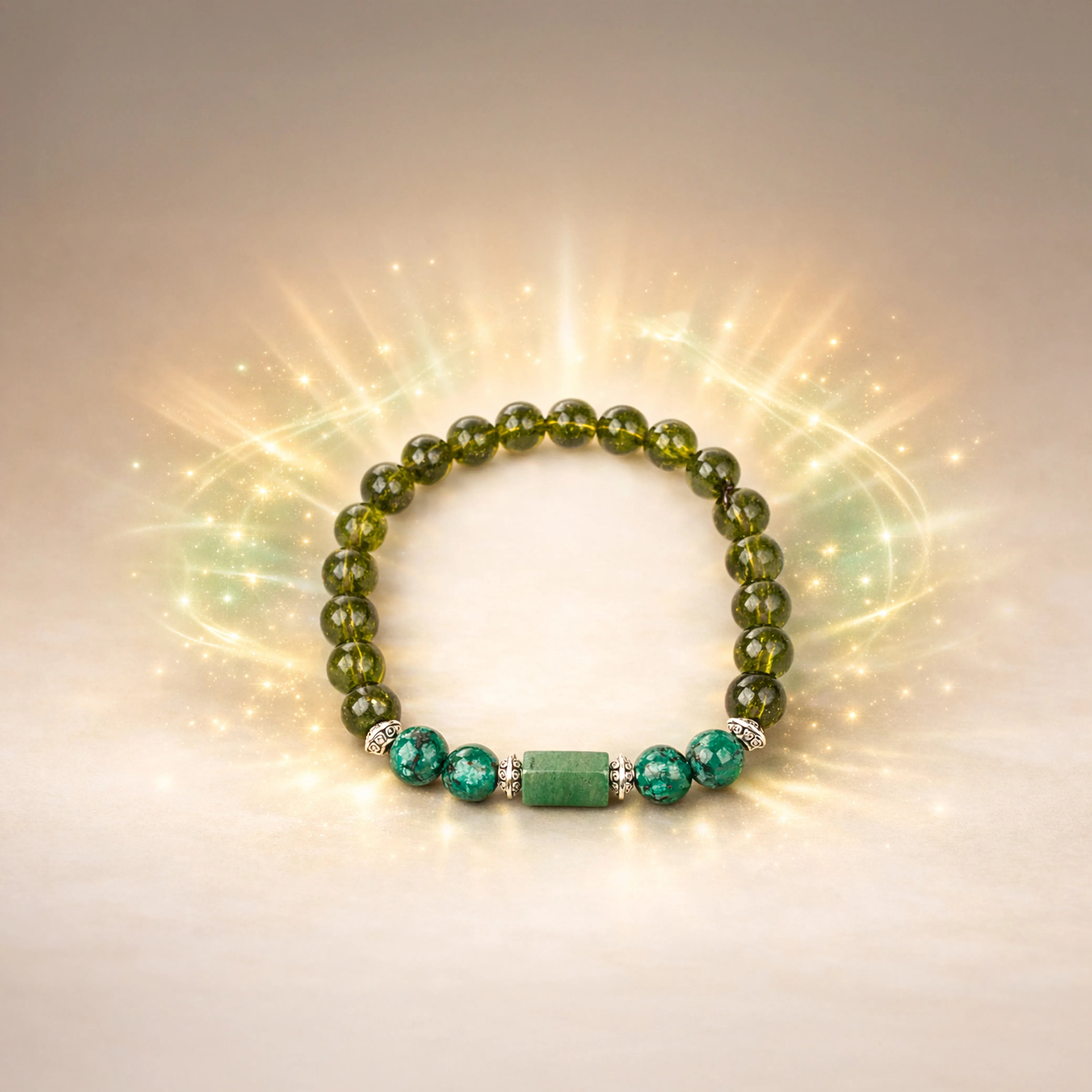 Green Agate Stone Bracelet