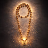 Divine Rudraksha Golden Cap Mala – Single Bead Spiritual Necklace