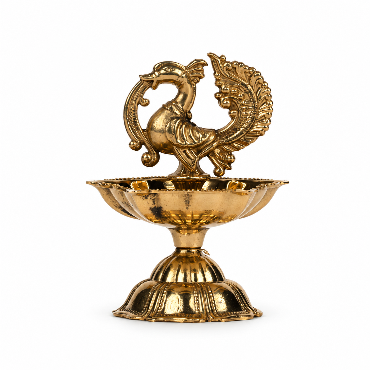 Traditional Mayur Brass Diya