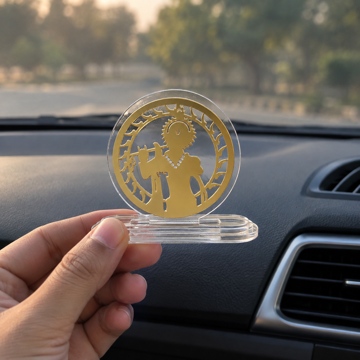 Shree Krishna Acrylic Car Dashboard