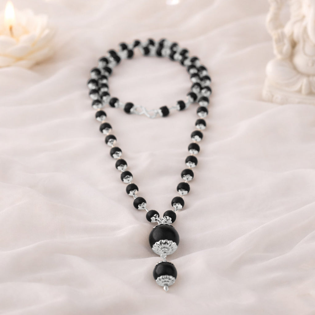 Pure Karungali Cap Mala – Single Bead Energy Necklace