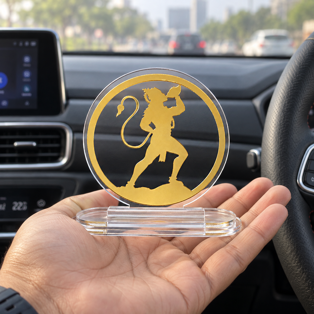 Hanuman Acrylic Car Dashboard