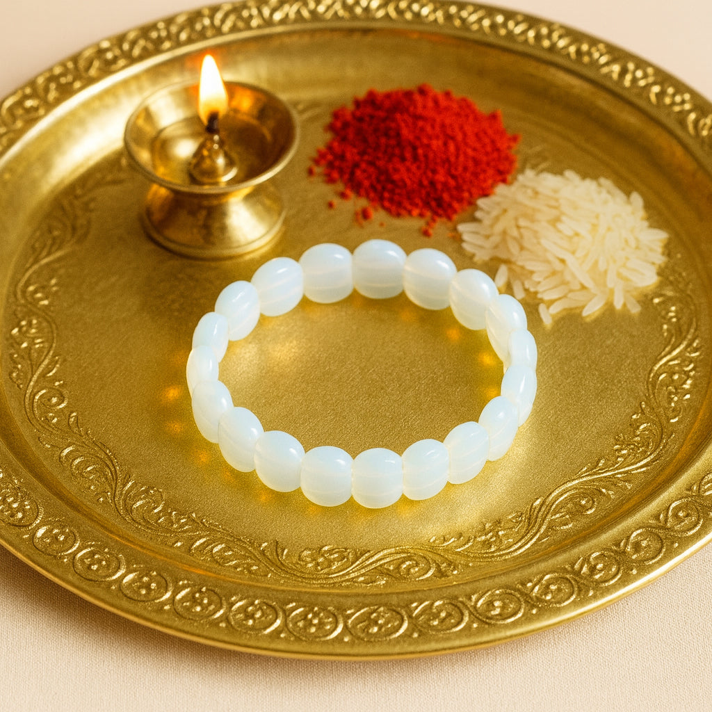 Opalite Flat Faceted Bracelet