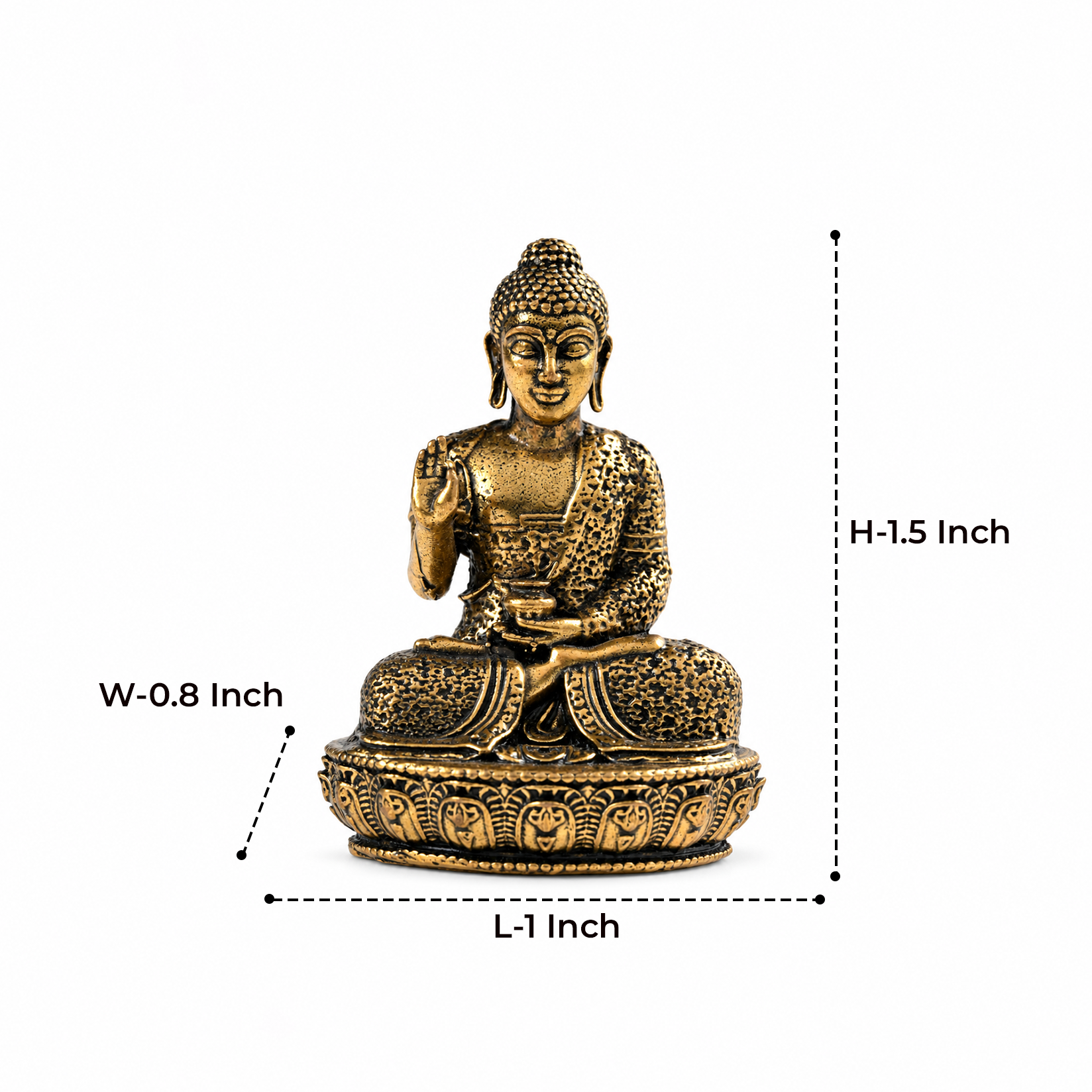 Brass Mahatma Buddha Idol
