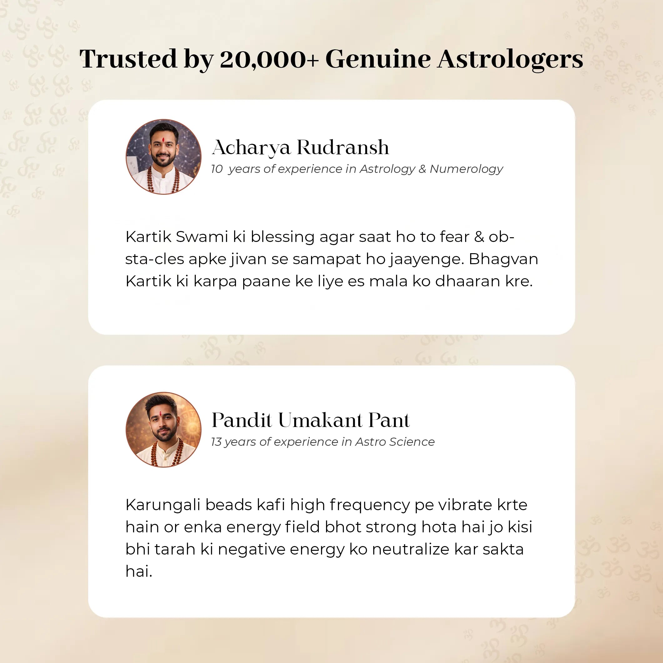 Karungali Cap Mala with Kartike Ji Locket