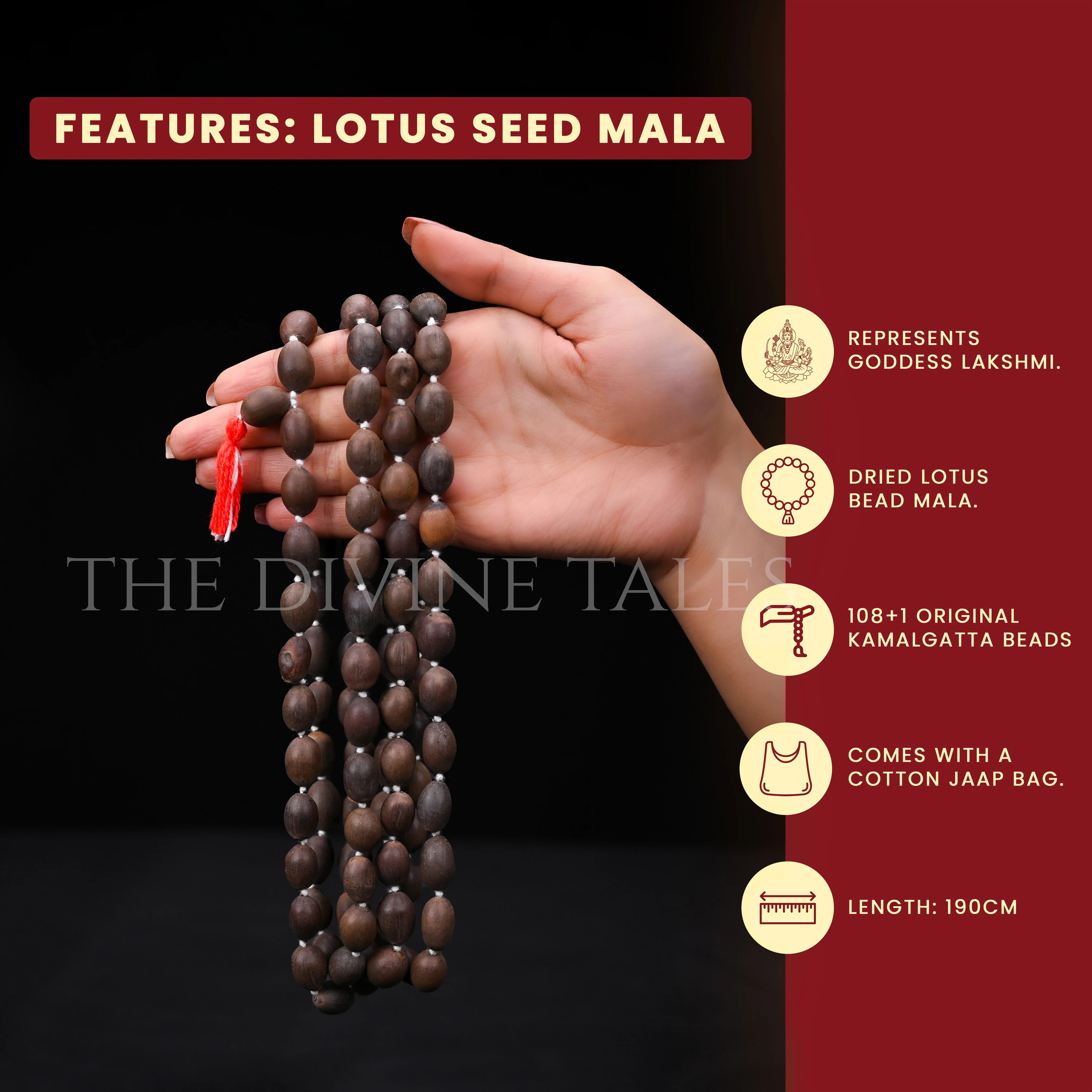 Lotus Seed (Kamal Gatta) Chanting Mala