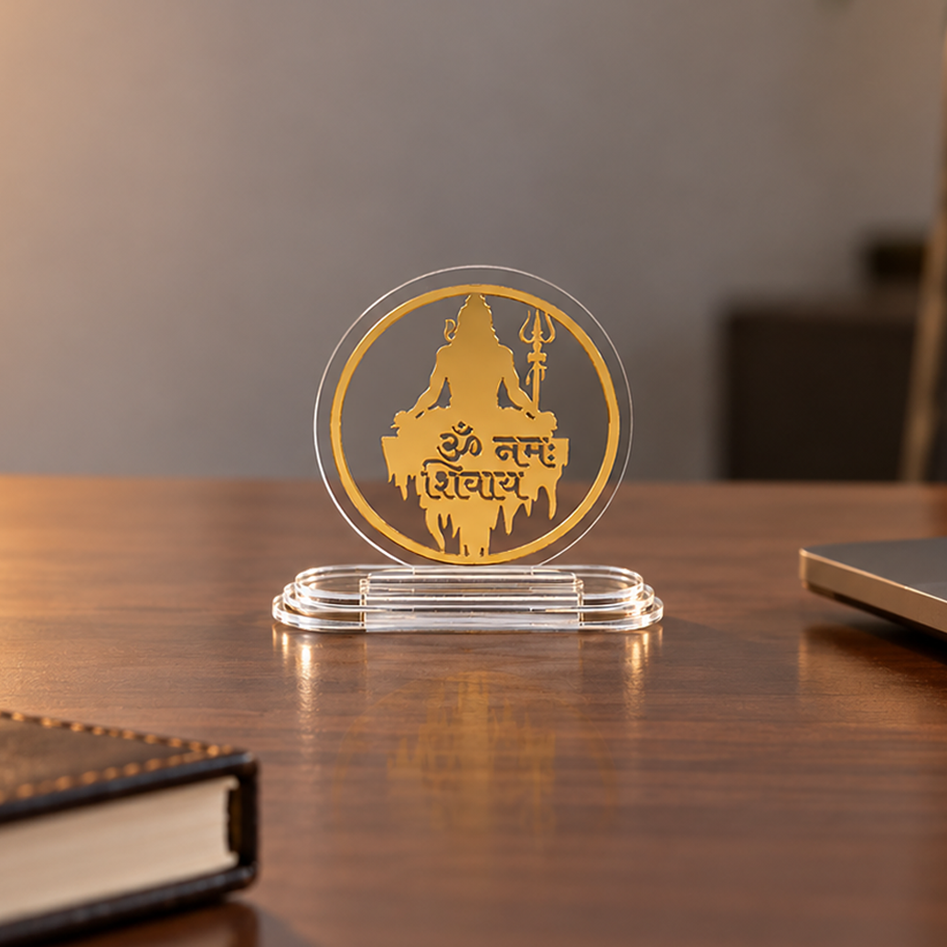 Dhyan Mudra Mahadev Car Dashboard