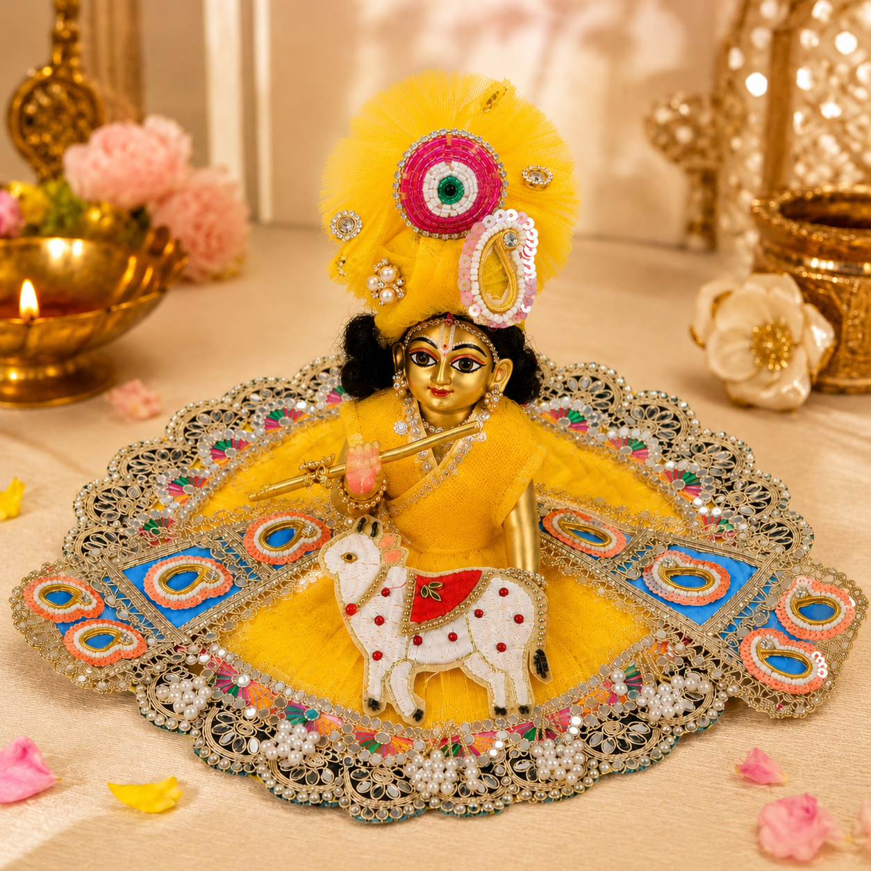 Cow-Evil Eye Laddu Gopal Dress