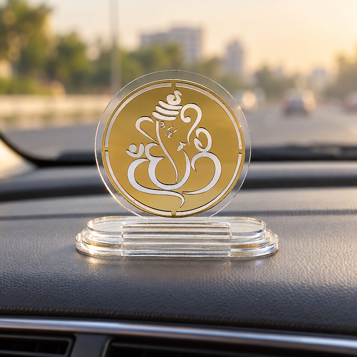 Ganesha Acrylic Car Dashboard
