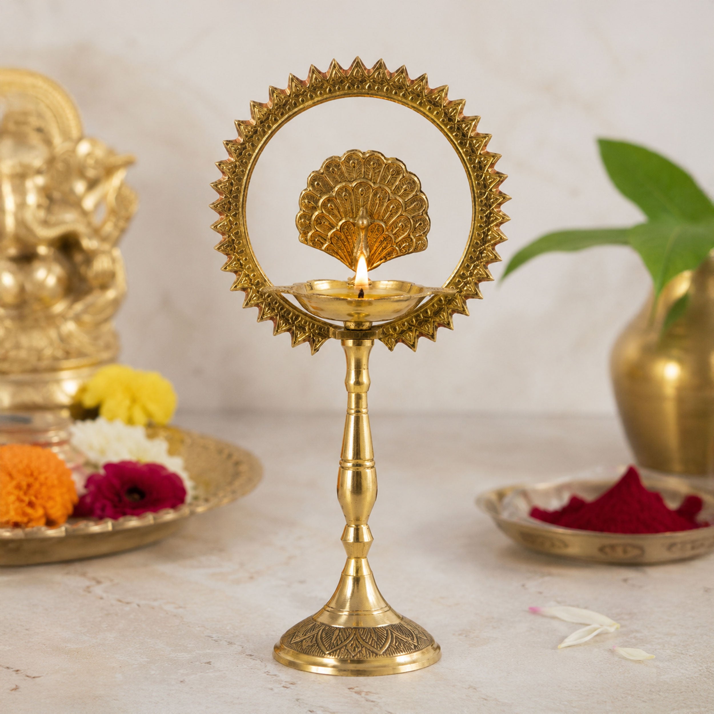 Mayur Chakra Pillar Diya