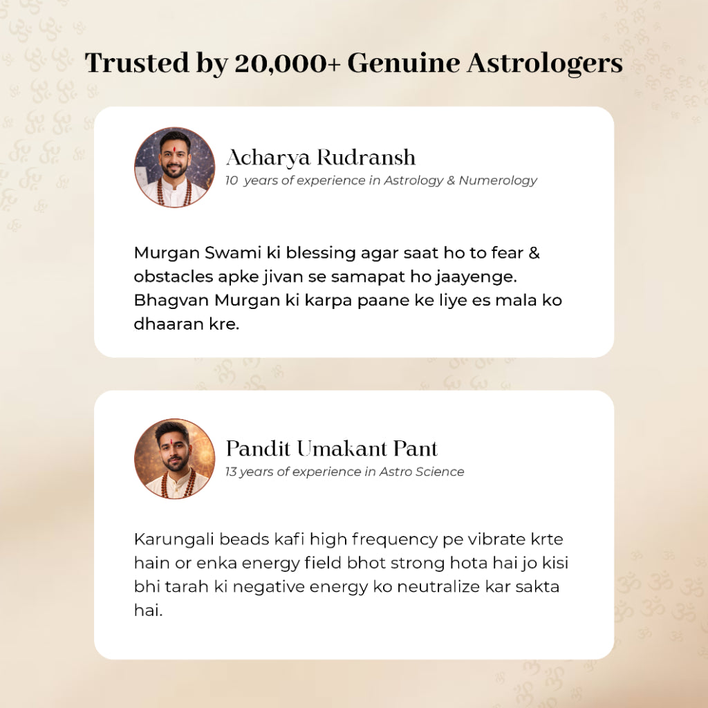 Divine Karungali Mala with Murugan Swami Locket