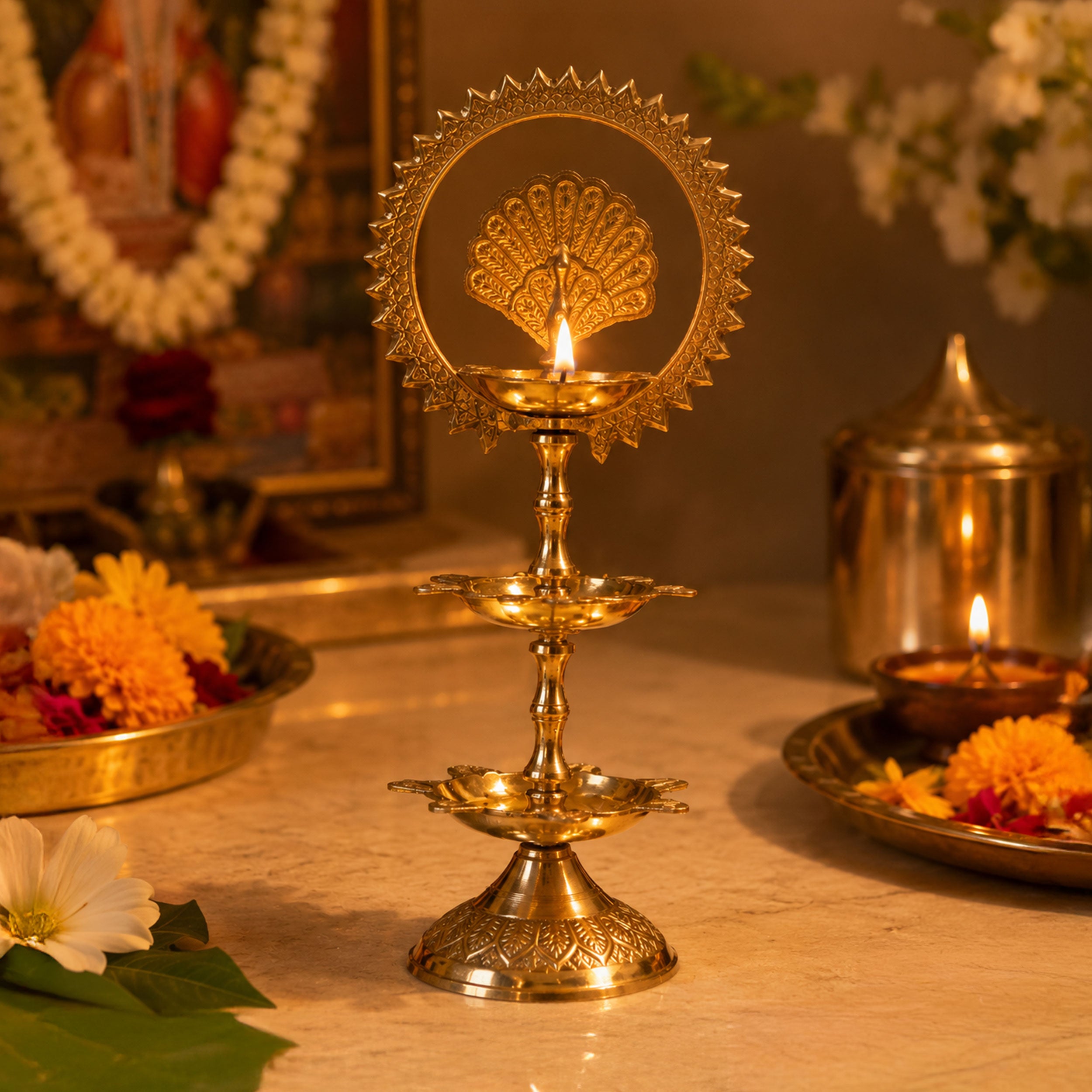 Mayur Chakra Kutthu Vilakku