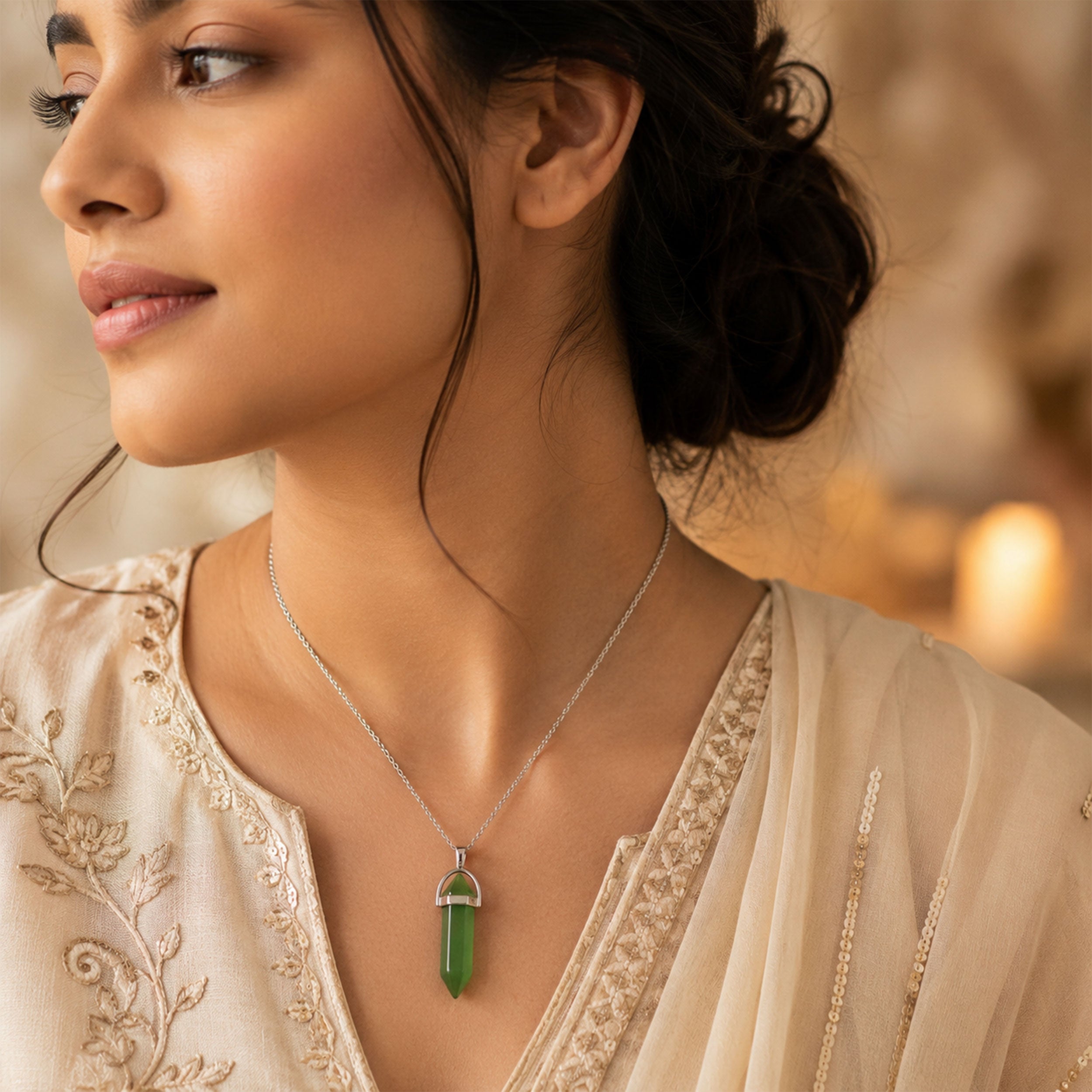 Green Aventurine Pencil Locket
