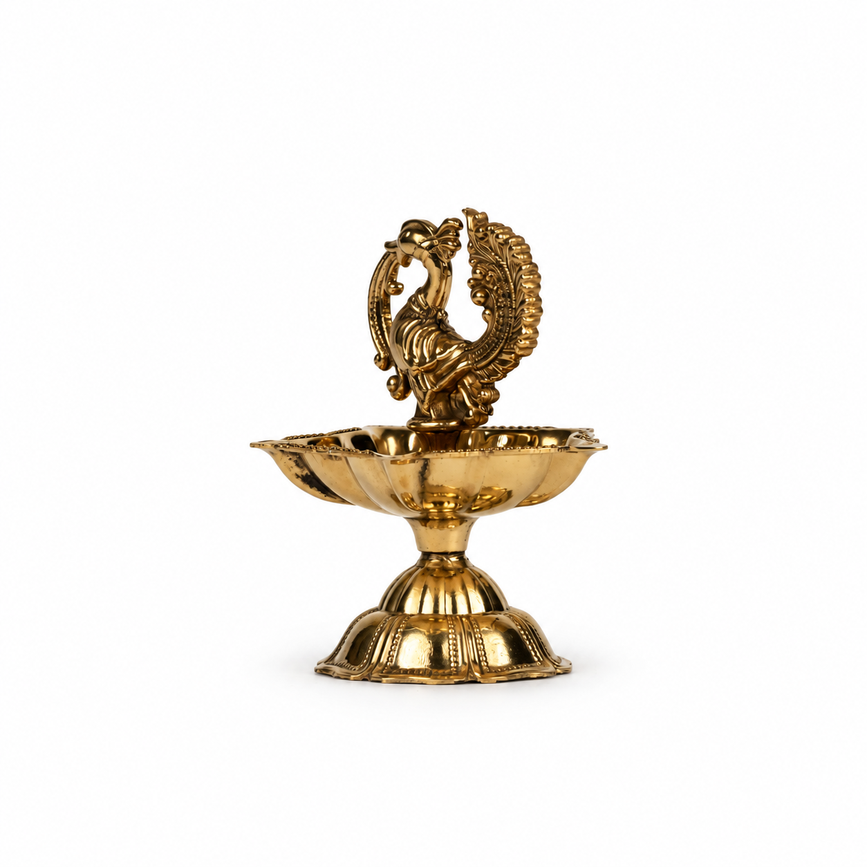 Traditional Mayur Brass Diya