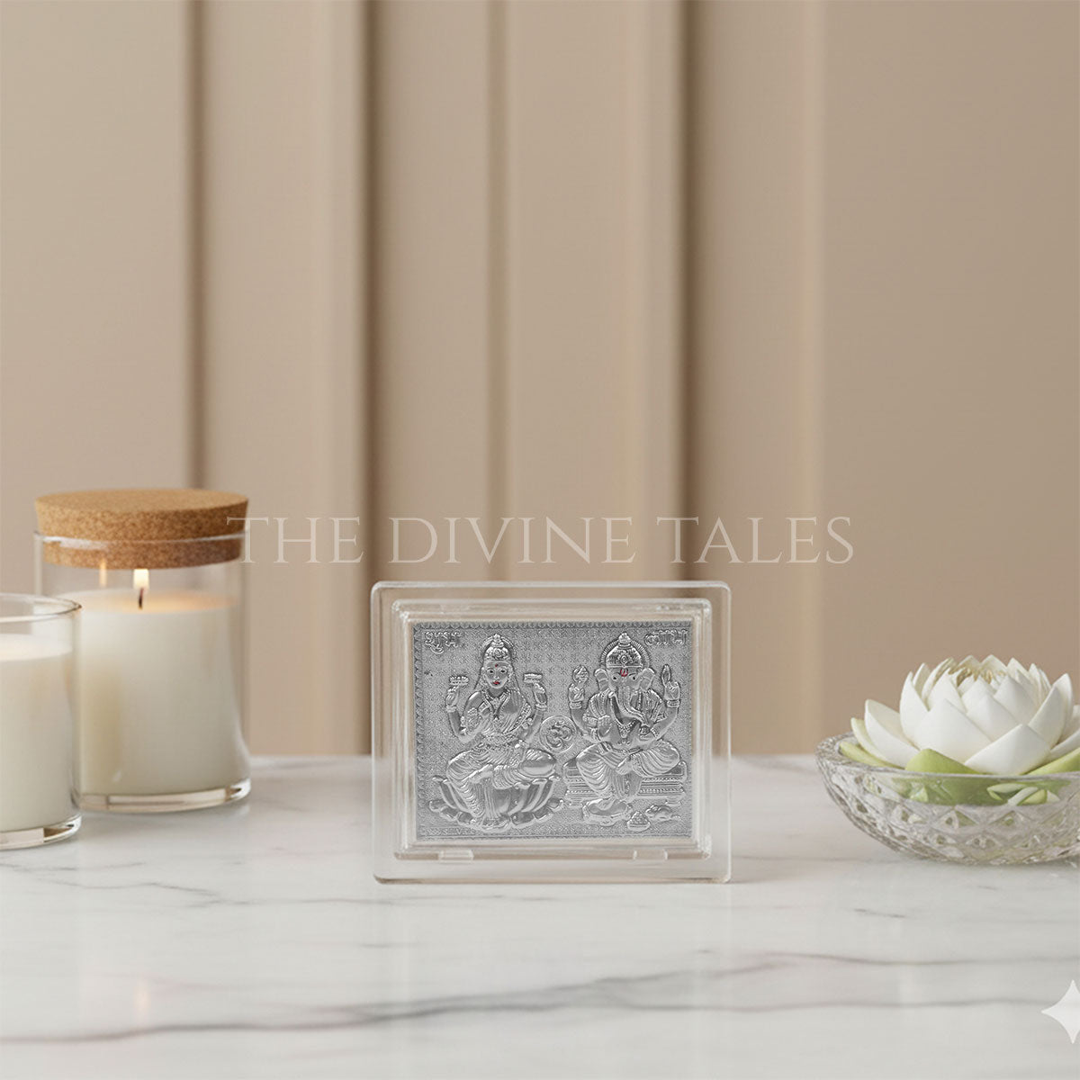 Lakshmi Ganesh Silver Desk Frame