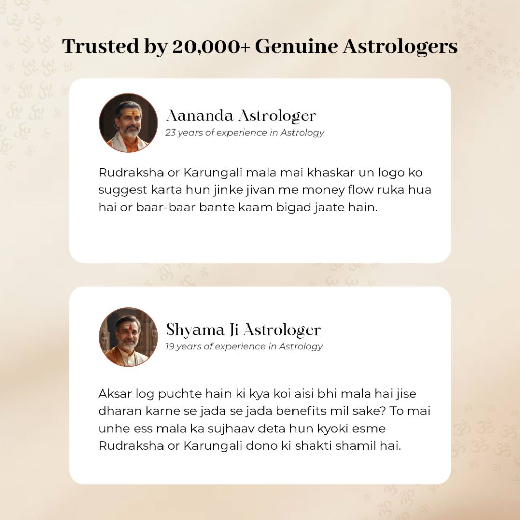 Shiv Shakti Karungali & Rudraksha Cap Mala – Balance & Protection Necklace