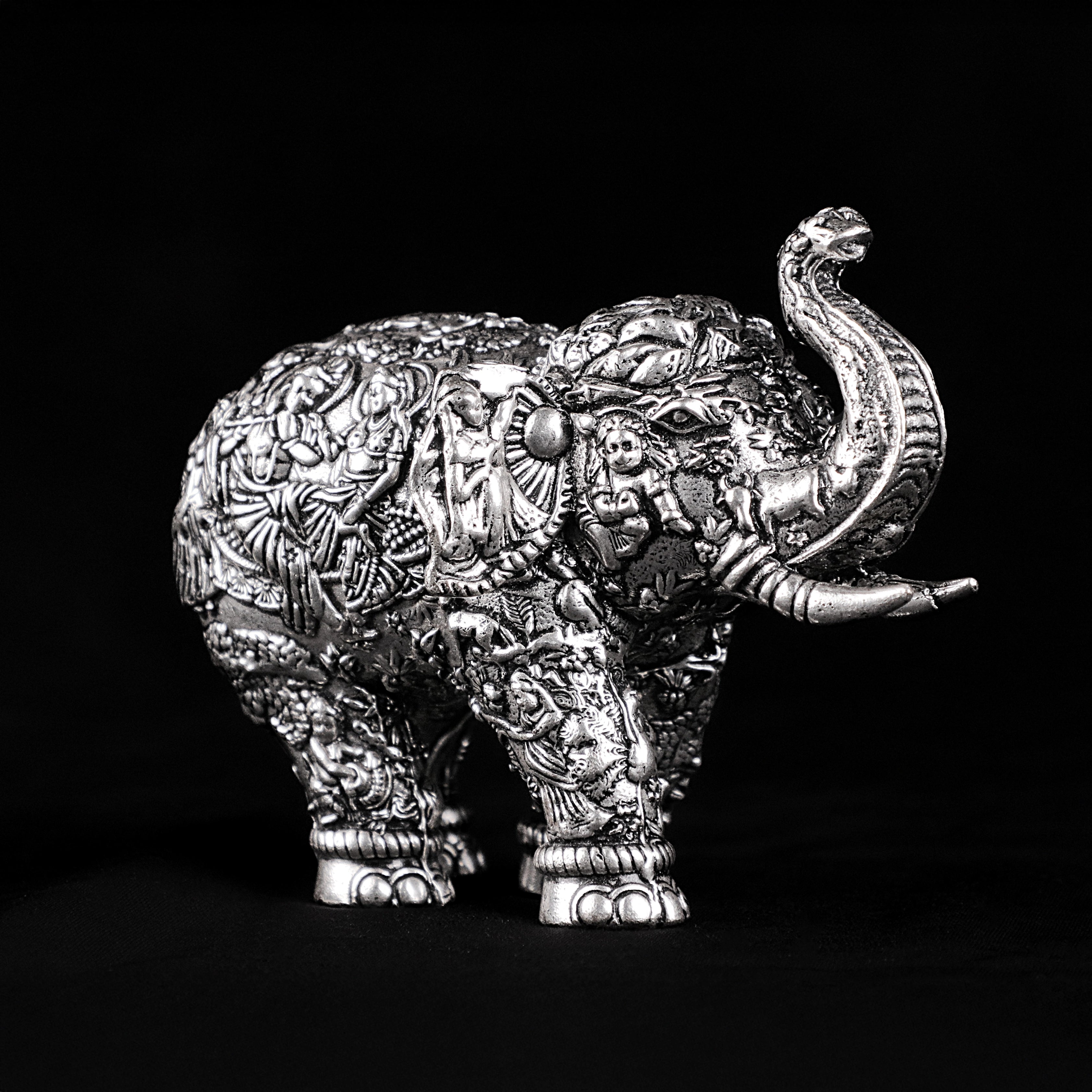 Engraved Elephant Idol
