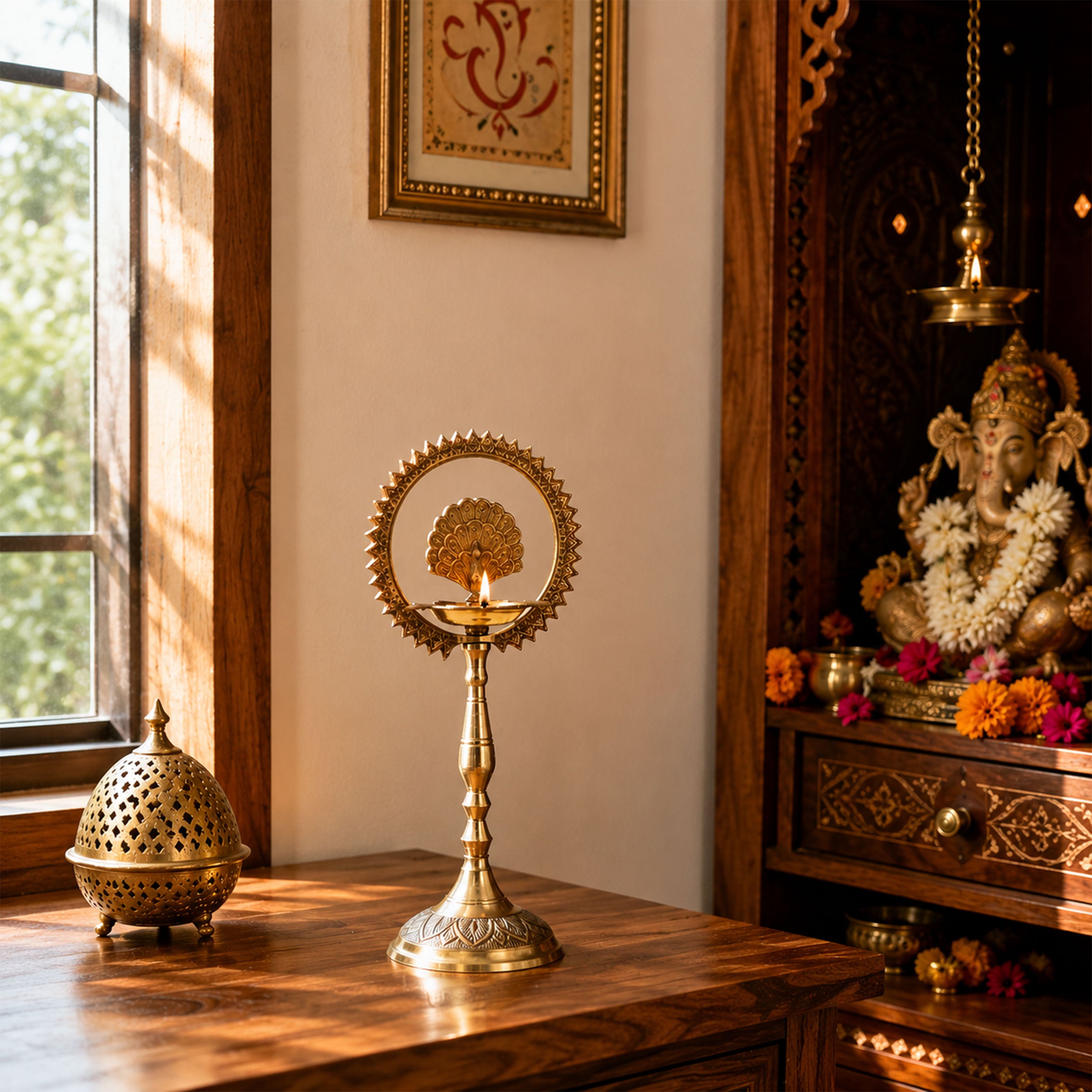 Mayur Chakra Pillar Diya