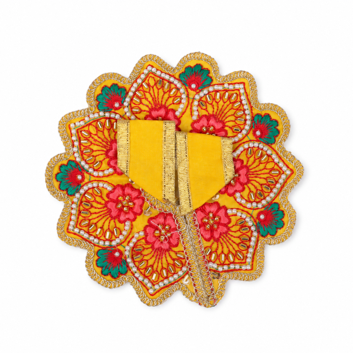 Floral Yellow Laddu Gopal Dress