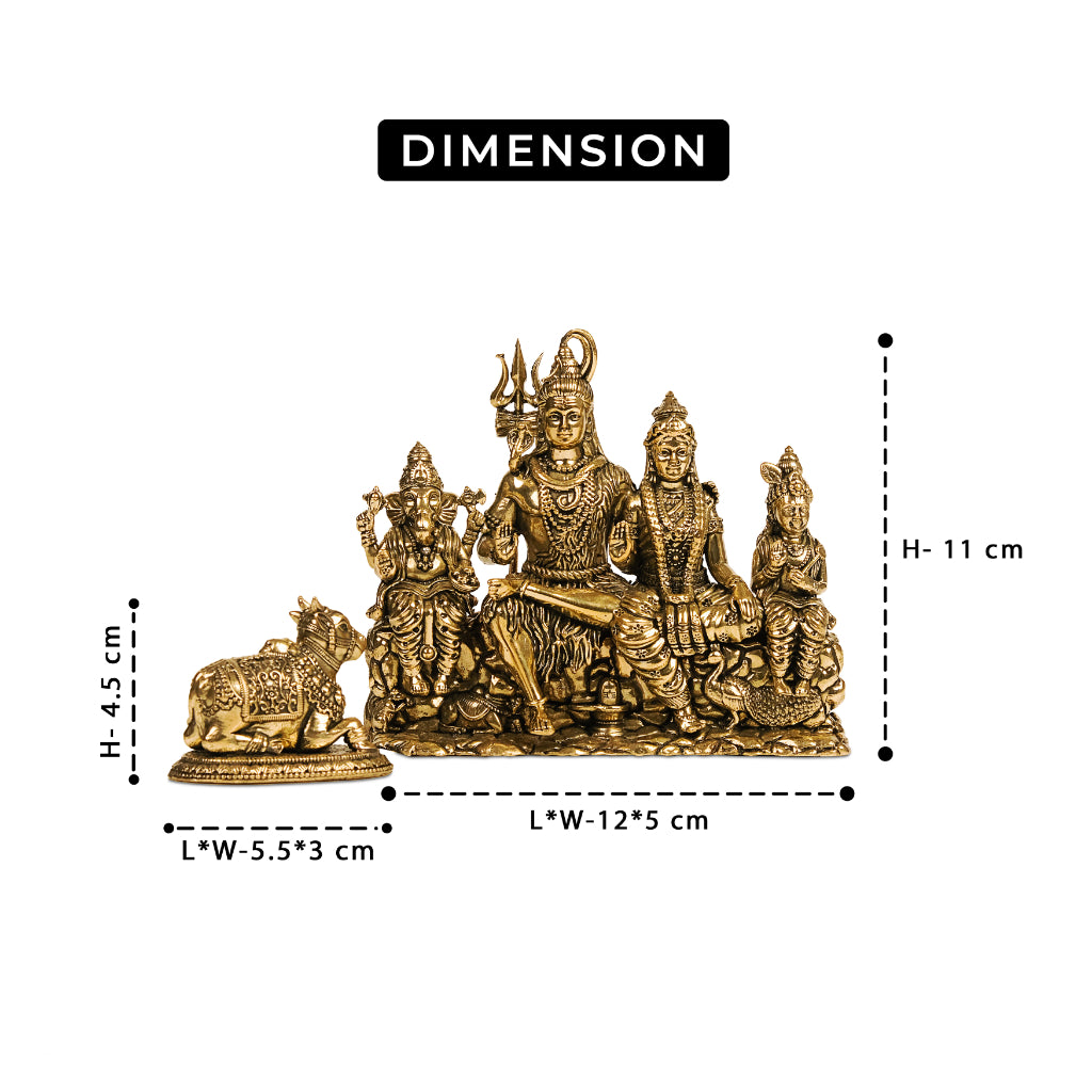 Shiv Parivar Brass Idol
