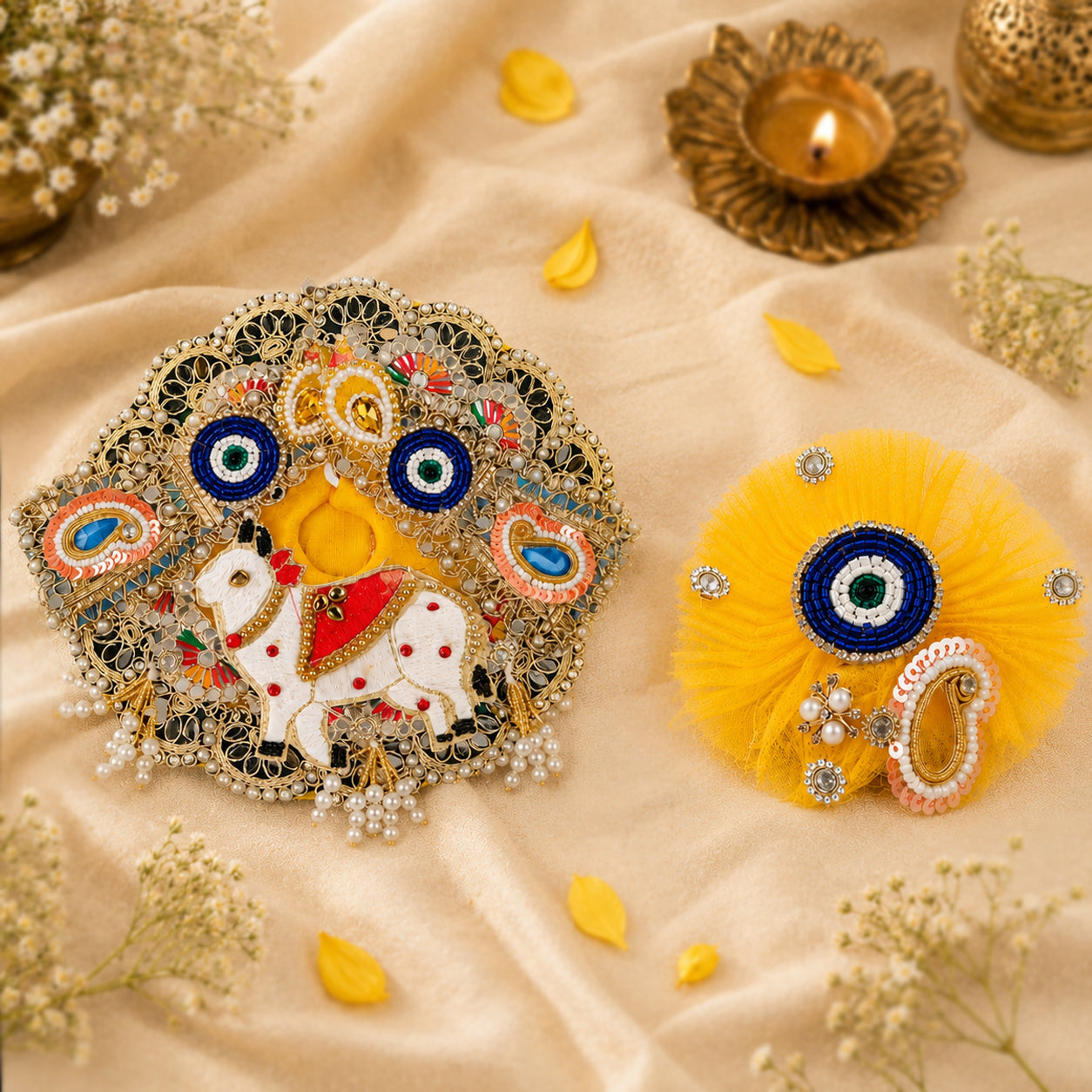 Cow-Evil Eye Laddu Gopal Dress