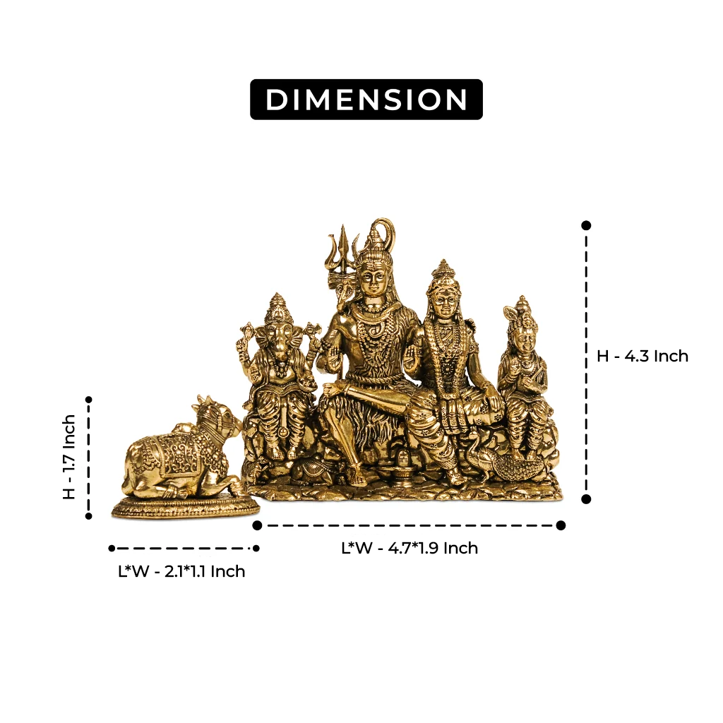Shiv Parivar Brass Idol