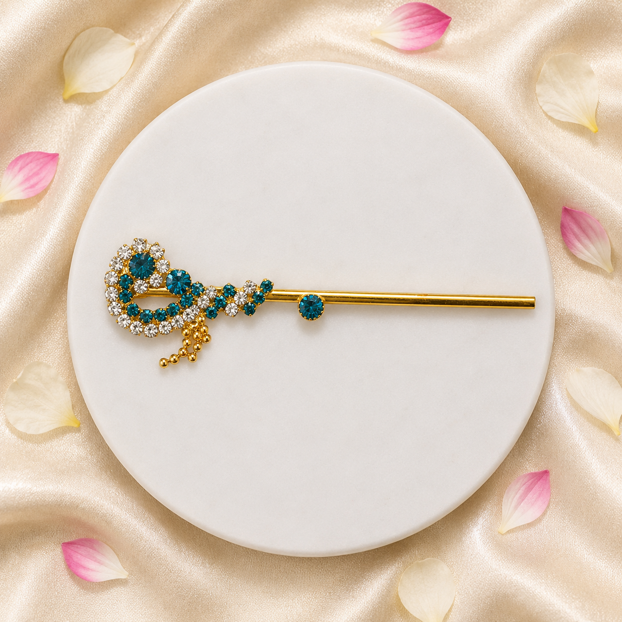 Stone Decorative Bansuri for Laddu Gopal