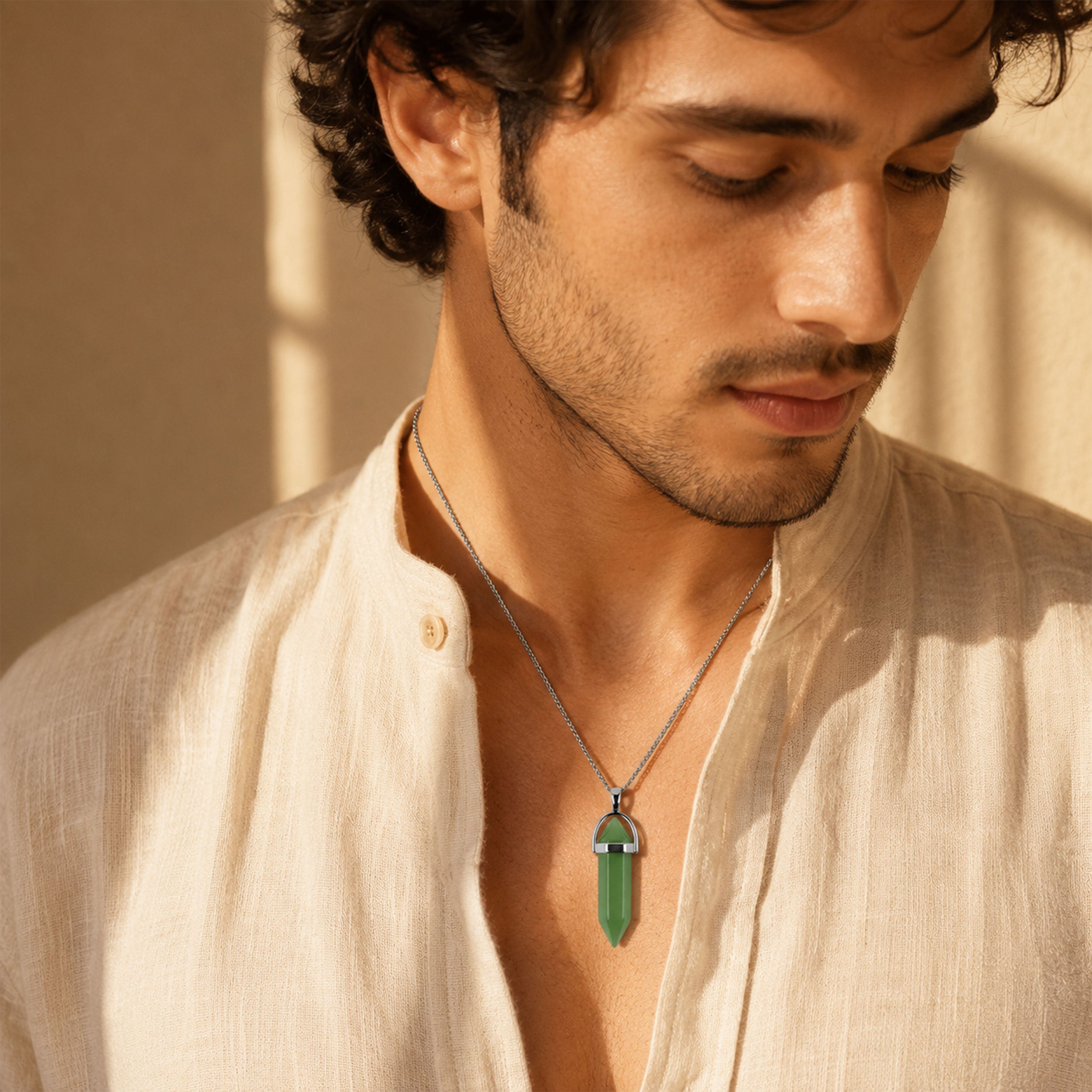 Green Aventurine Pencil Locket