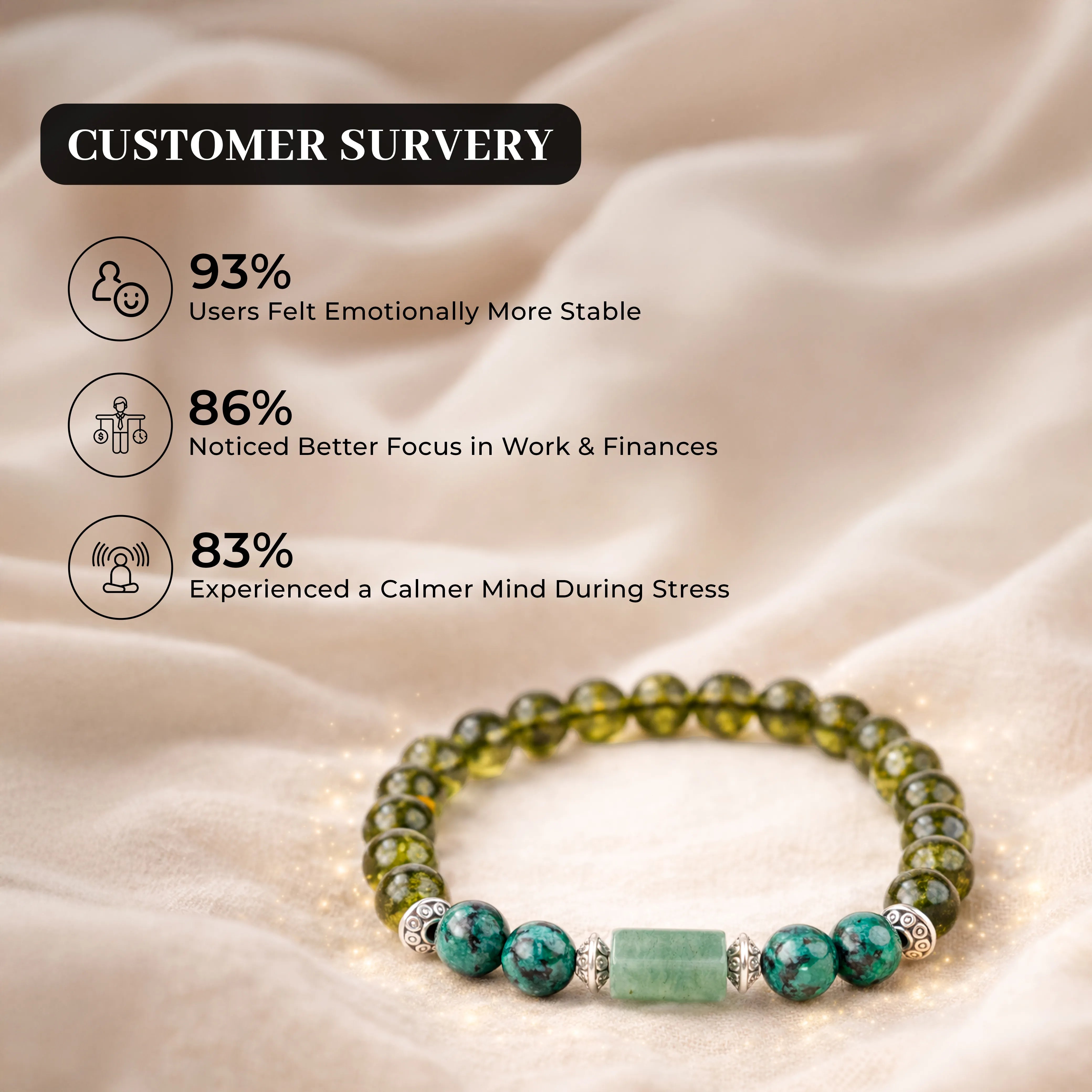 Green Agate Stone Bracelet