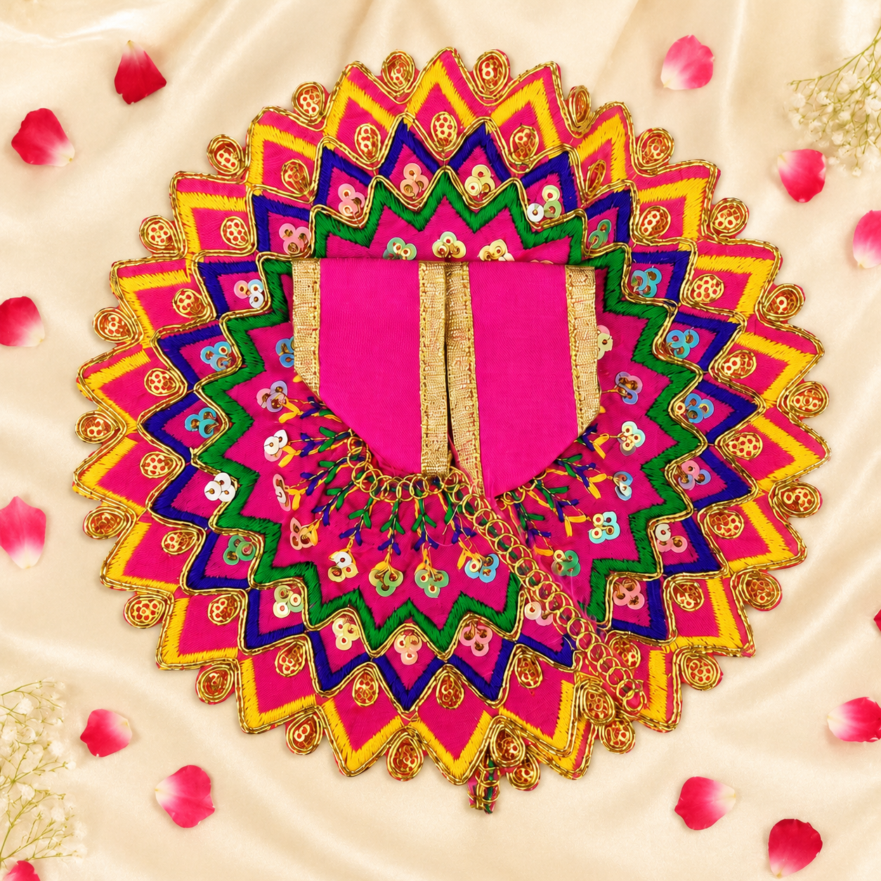 Floral Multicolor Laddu Gopal Dress