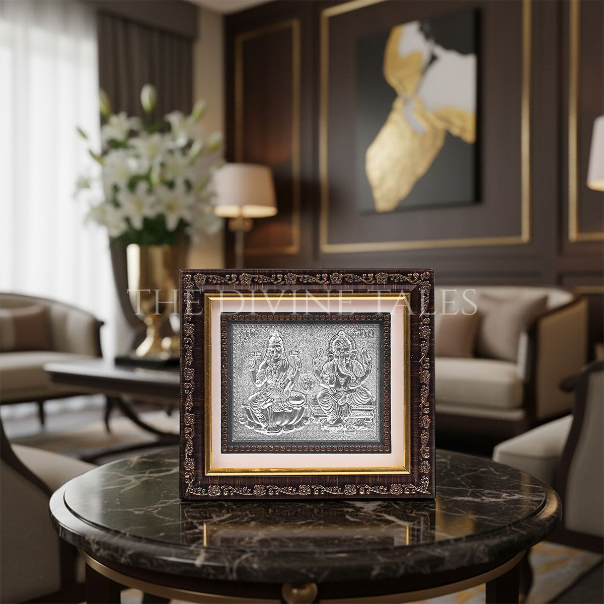 Laxmi Ganesh Ji Frame 999 Silver